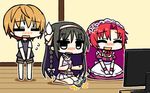  chan&times;co chibi irotoridori_no_sekai kisaragi_mio maid minami_kana_(irotoridori_no_sekai) 