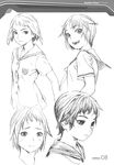  character_design houjou_kuniko monochrome range_murata shangri-la sketch 