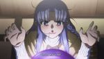  animated animated_gif blood carnival_phantasm caster crystal_ball fate/stay_night fate_(series) lowres nosebleed rolling saber subtitled 