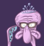  cosplay crossover diamond_tiara_(mlp) does_this_look_unsure_to_you friendship_is_magic male my_little_pony nightmare_fuel parody pretty purple_background solo spengbab spongebob_squarepants squidward_tentacles tiara vein what 