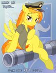  army brian_mcpherson cutie_mark english_text equine female feral friendship_is_magic hair hat horse long_hair looking_at_viewer mammal military multi-colored_hair my_little_pony pegasus pony solo spitfire_(mlp) tail text weapon wings wonderbolts_(mlp) 