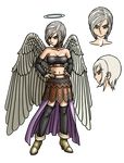  angel dragon_quest_ix thighhighs toriyama_akira transparent_png wings 