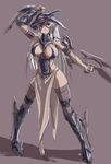  breasts cleavage copyright_request large_breasts nekomamire silver_hair solo 