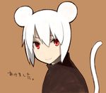  albino animal_ears copyright_request mouse_ears red_eyes short_hair solo tail white_hair yu_65026 