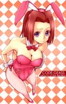  animal_ears bad_id bad_pixiv_id between_breasts breasts bunny_ears bunnysuit cleavage code_geass highres kallen_stadtfeld kannagi_kaname large_breasts leotard pantyhose pink_leotard solo 