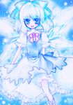  bangs cirno looking_at_viewer miri_(tobira_no_mukou) solo touhou traditional_media 