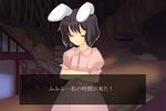  animal_ears banned_artist blush bunny_ears closed_eyes crossed_arms dress fake_screenshot harano inaba_tewi pink_dress puffy_short_sleeves puffy_sleeves short_hair short_sleeves solo text_focus touhou translated upper_body 
