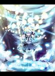  closed_eyes danmaku dollar kochiya_sanae magic_circle solo touhou 