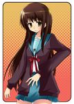  akane_souichi bad_id bad_pixiv_id bangs genderswap genderswap_(mtf) kita_high_school_uniform kyonko school_uniform solo suzumiya_haruhi_no_yuuutsu 