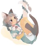  animal_ears bad_id bad_pixiv_id belt braid cat_ears cat_tail original sakana45 solo tail twin_braids 