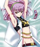  anya_alstreim artist_request breasts cellphone code_geass lying midriff phone small_breasts solo underboob 