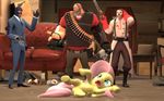  coach equine fail female feral fluttershy_(mlp) friendship_is_magic heavy_(team_fortress_2) mammal mask medic_(team_fortress_2) my_little_pony pegasus prank ragepanddemoman saw spy_(team_fortress_2) team_fortress_2 wings 