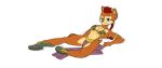  anthro bikini blue_eyes chipmunk chris000 clothed clothing female ground_squirrel hair loincloth looking_at_viewer mammal red_hair rodent sally_acorn sciurid skimpy slave_leia sonic_(series) swimsuit 