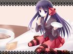  cafe_sourire cuffs mutou_kurihito seifuku thighhighs wallpaper yukishita_miyuri 