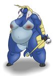  breasts eddy_okapi female hair nintendo nipples overweight pok&#233;mon pok&#233;morph pok&eacute;mon pussy samurott solo tail unknown_artist video_games white_hair 