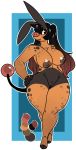  anthro big_breasts black_hair breasts demonnyuu digital_media_(artwork) female hair hand_on_hip long_hair mammal multicolored_hair nintendo nipples nude pok&eacute;mon pok&eacute;mon_(species) porcine pussy red_hair simple_background smile solo standing tepig thick_thighs two_tone_hair video_games wide_hips 