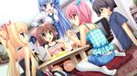  akinomiya_akane blonde_hair blue_hair brown_hair food game_cg ichinose_misaki ima_mo_itsuka_mo_faruna_runa kamiya_tomoe mercedes_kanon mitsuki_aimi pink_hair 