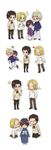  animal animal_on_head axis_powers_hetalia bird bird_on_head blonde_hair blush brown_eyes brown_hair chibi france_(hetalia) handheld_game_console highres japan_(hetalia) japanese_clothes kimono male_focus multiple_boys nintendo_ds on_head prussia_(hetalia) spain_(hetalia) tsumiki_(tesage) younger 