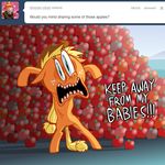  applejack_(mlp) ask_jappleack blonde_hair crossover english_text equine female feral friendship_is_magic fruit green_eyes hair hat horse hotdiggedydemon humor insane male mammal my_little_pony pony tail text tumblr video_games 