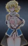  arm_warmers bad_id bad_pixiv_id bdsm blonde_hair blush bondage bound breasts fingernails green_eyes large_breasts long_fingernails mizuhashi_parsee nipples ootsuki_wataru pointy_ears scarf sharp_fingernails shibari shibari_under_clothes short_hair solo touhou 