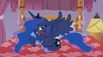  adcoon alicorn bed blush cutie_mark equine female feral flower friendship_is_magic horn mammal my_little_pony princess_luna_(mlp) rose solo winged_unicorn wings 