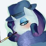  cigarette cigarette_holder equine female feral friendship_is_magic hat horn mammal my_little_pony rarity_(mlp) smoking solo unicorn 