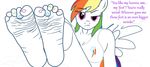  4th_wall anthrofied breaking_the_fourth_wall breasts dialog dialogue english_text equine female friendship_is_magic hindpaw horse mammal my_little_pony paws pegasus pink_eyes pony purple_eyes rainbow_dash_(mlp) soles solo text toenails toes unboundplatinum weird wings 
