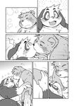  bear black_and_white canine chubby comic dog gay greyscale hand_holding kissing male mammal monochrome penis sex takaki_takashi 