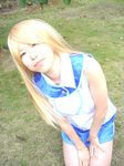  blonde_hair cosplay obelisk_blue_uniform photo school_uniform smile tenjouin_asuka tenjouin_asuka_(cosplay) yu-gi-oh! yuu-gi-ou_gx 