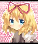  bad_id bad_pixiv_id blonde_hair blue_eyes bow hair_bow medicine_melancholy ribbon shinekalta short_hair solo touhou 