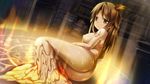  ass ato breasts brown_eyes brown_hair candle goo_girl kamidori_alchemy_meister kamidory_alchemy_meister large_breasts magic magic_circle monster_girl mud personification 