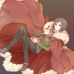  androgynous bad_id bad_pixiv_id black_hair blush cape command_spell falling fate/zero fate_(series) green_eyes green_hair male_focus necktie sobame_shi_o solo waver_velvet 