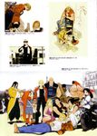  6+boys artbook black_eyes black_hair blonde_hair blue_eyes bonne_jenet cape chinese_clothes dark_skin everyone fatal_fury freeman futaba_hotaru gato_(snk) grant_(snk) griffon_mask ground_vehicle highres hokutomaru jacket kain_r_heinlein kevin_rian kim_dong_hwan kim_jae_hoon leather leather_jacket limousine marco_rodriguez mark_of_the_wolves mascot mask monkey motor_vehicle motorcycle multiple_boys multiple_girls official_art one_eye_closed police ribbon rock_howard scan scarf senno_aki smile snk terry_bogard ukkii_(snk) wood wrestler wrestling younger 