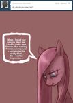  blue_eyes english_text equine female friendship_is_magic hair horse mammal mlp:fim my_little_pony pink_hair pinkamena_(mlp) pinkie_pie_(mlp) pony solo tail text xxpoizenxx 