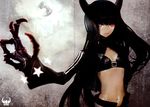  black_gold_saw black_hair black_rock_shooter huke red_eyes 