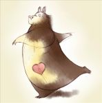  &lt;3 2010 anthro male mammal overweight overweight_male simple_background solo toukurou ursine white_background 