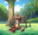  coin_purse feline forest lion male mammal nude outside rate114 skyrim solo the_elder_scrolls the_elder_scrolls_v:_skyrim tree video_games wood 