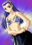  blue_eyes bra character_request hairband lingerie long_hair navel skirt solo underwear undressing yamada_masaki zenkoku_seifuku_bishoujo_grand_prix 