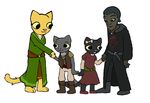  2011 amulet bow couple dmitri_argoth father feline female human justme katia_managan khajiit male mammal mother oblivion parent prequel skirt the_elder_scrolls the_elder_scrolls_iv:_oblivion thigh_gap video_games young 