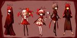  alternate_costume alternate_wings amanokiri back back-seamed_legwear bare_back black_legwear blonde_hair braid crescent crescent_hair_ornament cup flandre_scarlet gloves gothic hair_ornament hat heart highres hong_meiling izayoi_sakuya long_hair maid_headdress multiple_girls no_hat no_headwear pantyhose patchouli_knowledge red red_eyes remilia_scarlet robe seamed_legwear short_hair side_ponytail silver_hair simple_background smile teacup teapot thighhighs touhou twin_braids very_long_hair wings zettai_ryouiki 