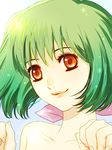  bad_id bad_pixiv_id green_hair lips macross macross_frontier mizuhara_aki portrait ranka_lee smile solo 