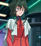  code_geass crazy_eyes glasses green_hair highres nina_einstein purple_eyes screencap solo stitched third-party_edit 