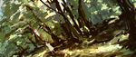  bad_id bad_pixiv_id copyright_request dress forest landscape nature scenery toe_(gardengirls) tree 