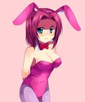  animal_ears bunny_ears bunnysuit code_geass kallen_stadtfeld leotard pantyhose pink_leotard solo subaru_(yachika) 