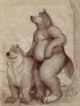  canine chubby dog feral male mammal nude overweight 