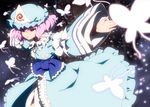  anime_coloring bad_id bad_pixiv_id bow bug butterfly dress ghost hat insect japanese_clothes open_mouth outstretched_arms pink_hair red_eyes ribbon saigyouji_yuyuko short_hair solo spread_arms takahata_yuki touhou triangular_headpiece 