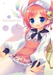  :d atelier_(series) atelier_meruru atelier_rorona bell blue_eyes blush cameltoe cover cover_page doujin_cover gem hat long_hair long_sleeves looking_at_viewer open_mouth outstretched_arms pantyhose puffy_long_sleeves puffy_sleeves rating red_hair rororina_fryxell sazaki_ichiri sitting smile solo white_legwear younger 