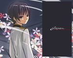  axis_powers_hetalia character_name flower haiiro japan_(hetalia) looking_back male_focus 