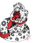  breasts canine couple cuddle cuddling feline female fur leopard male mammal nuzzle prehensile_tail red_fur rydian snow_leopard tail_wrap til_sunlight_dies 