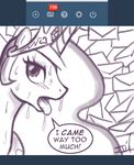  alicorn animal_ears blush english_text equine female feral friendship_is_magic hair horn horse john_joseco letter mail mammal my_little_pony pony princess_celestia_(mlp) solo sweat text tongue tongue_out tumblr 